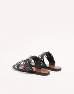 Valentino Nellcôte Slide Sandal In Grainy Calfskin - Image 4